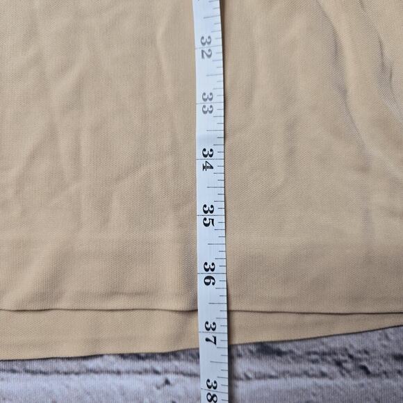 La Perla Slip Style Blush Beige Cream Black Lace Sleeve Wrap Waist Dress New 44 - Picture 9 of 11